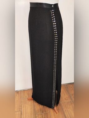 JOSEPH RIBKOFF BLACK SEQUIN EVENING MAXI SKIRT NWT